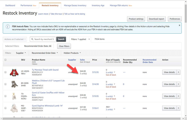 Amazon Inventory Management Panel