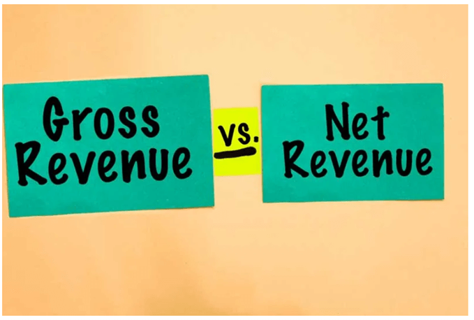Difference between gross and net revenue